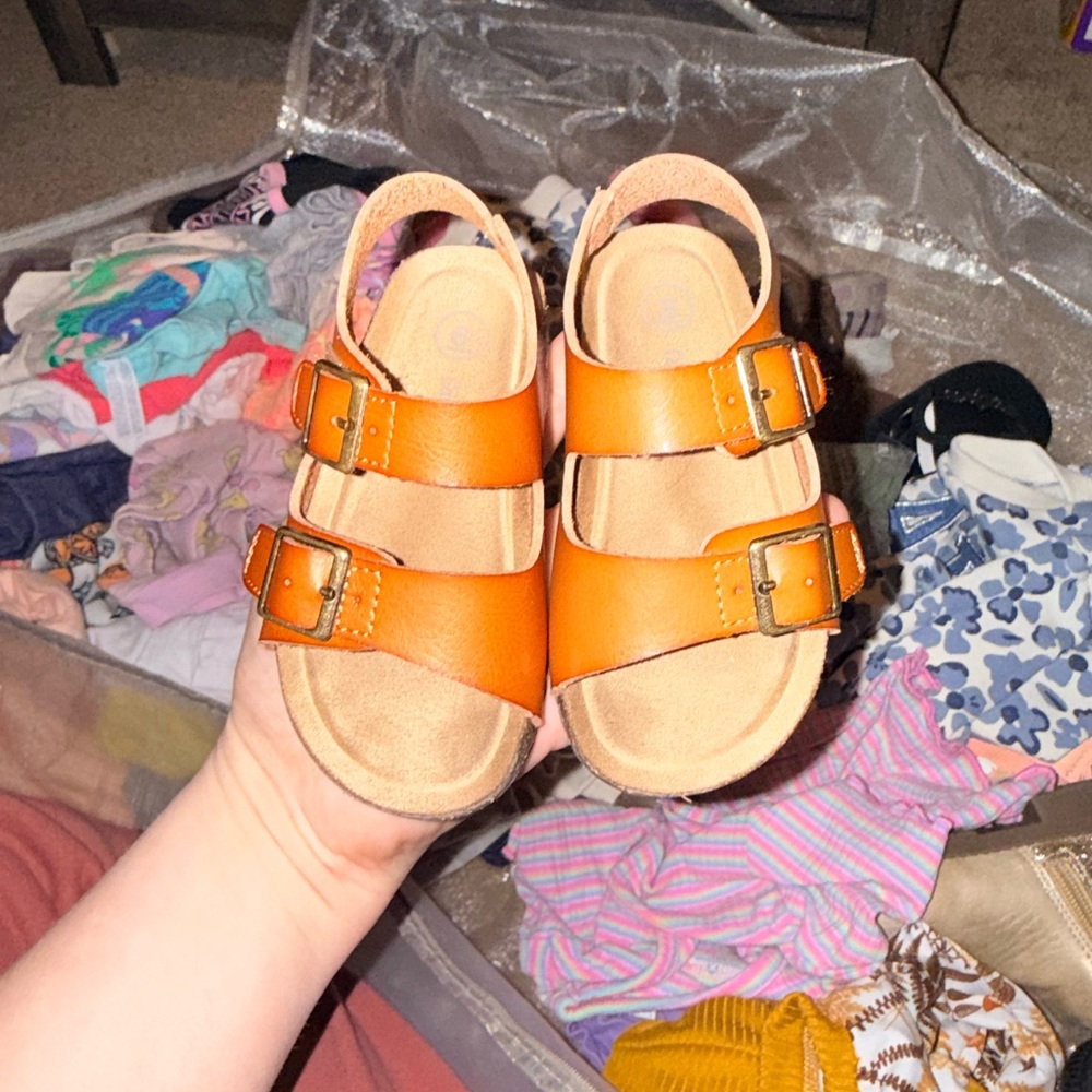 Cat & Jack Bright Orange Kids Sandals